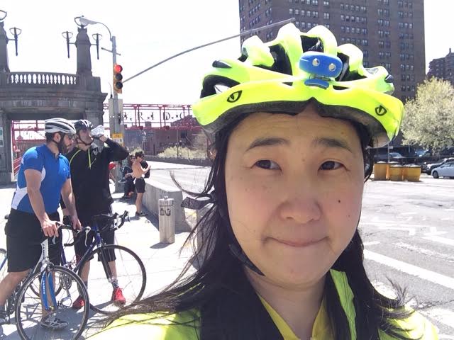At the start of my first bridge, the Williamsburg. I was more than a little nervous.