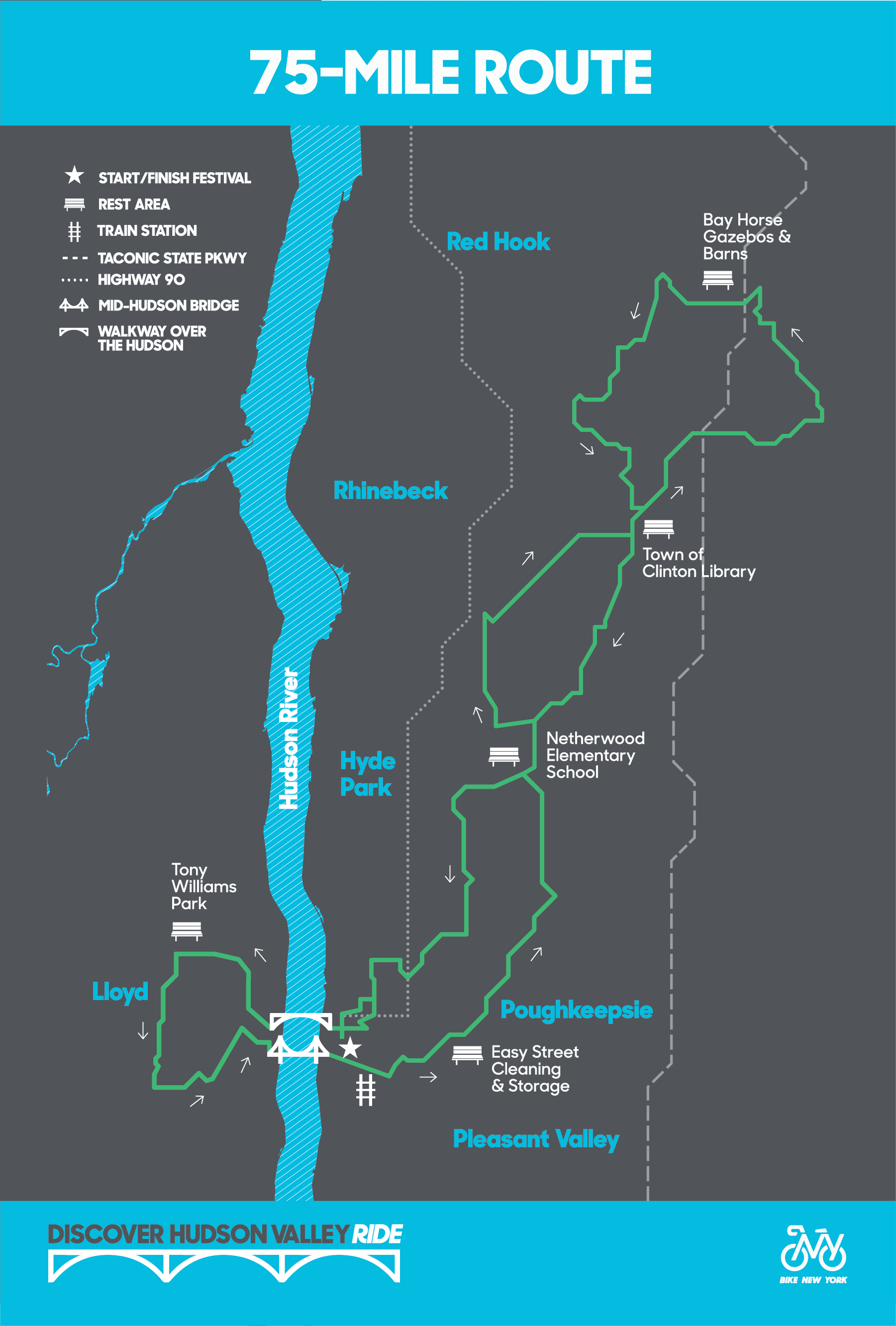 Discover Hudson Valley Ride route maps Bike New YorkBike New York