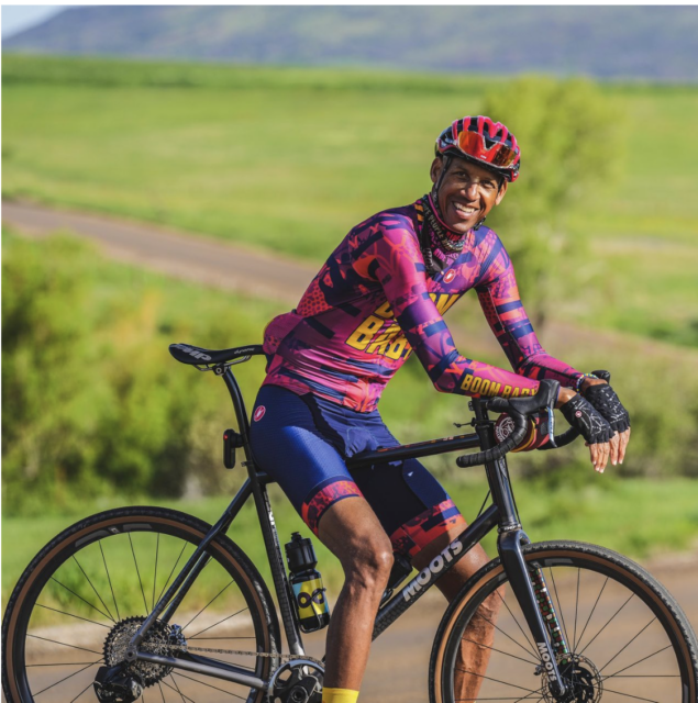 NBA Hall of Famer Reggie Miller, pictured here on a new gravel bike, has become a force in mountain biking. MOOTS