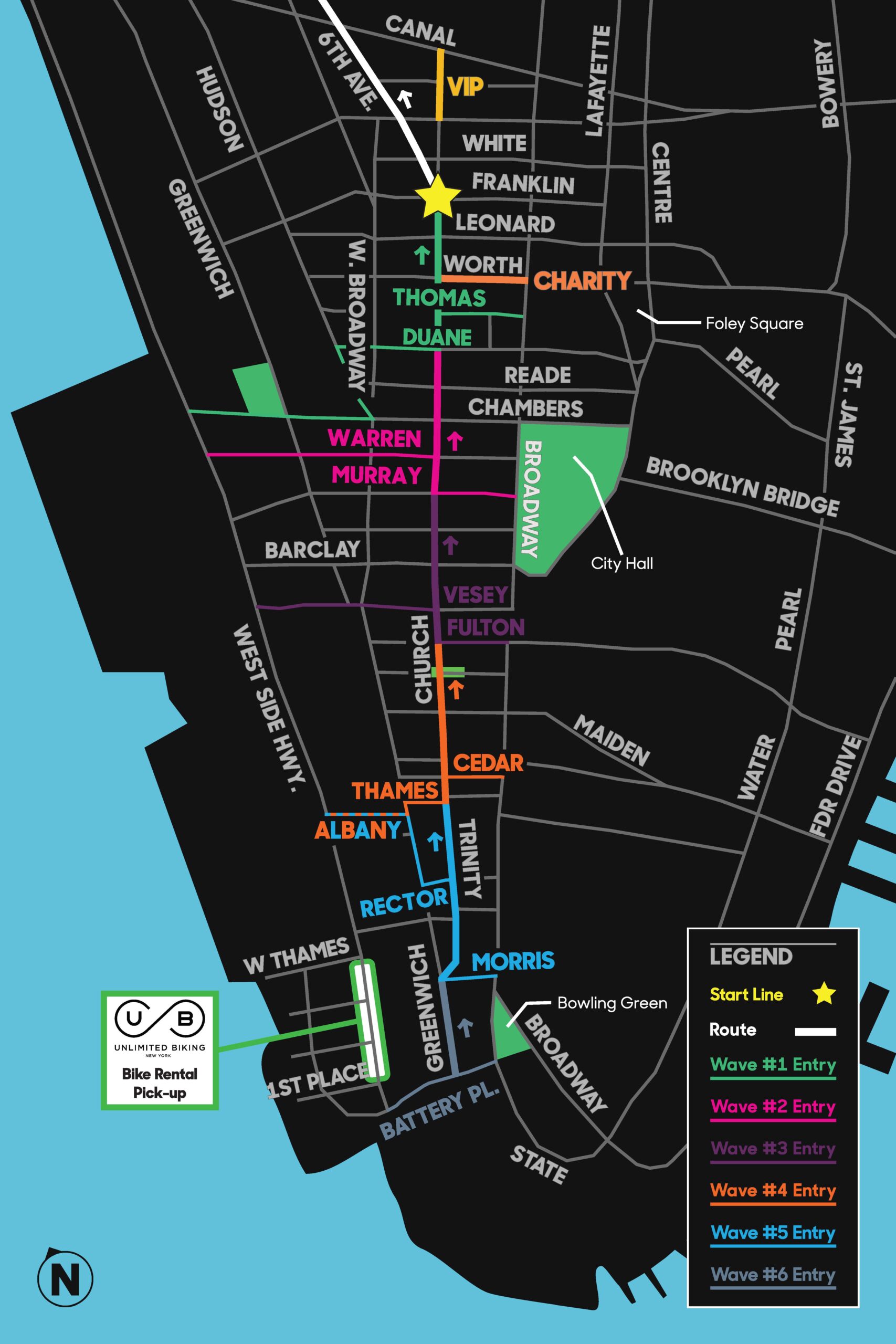 td five boro bike tour map 2023